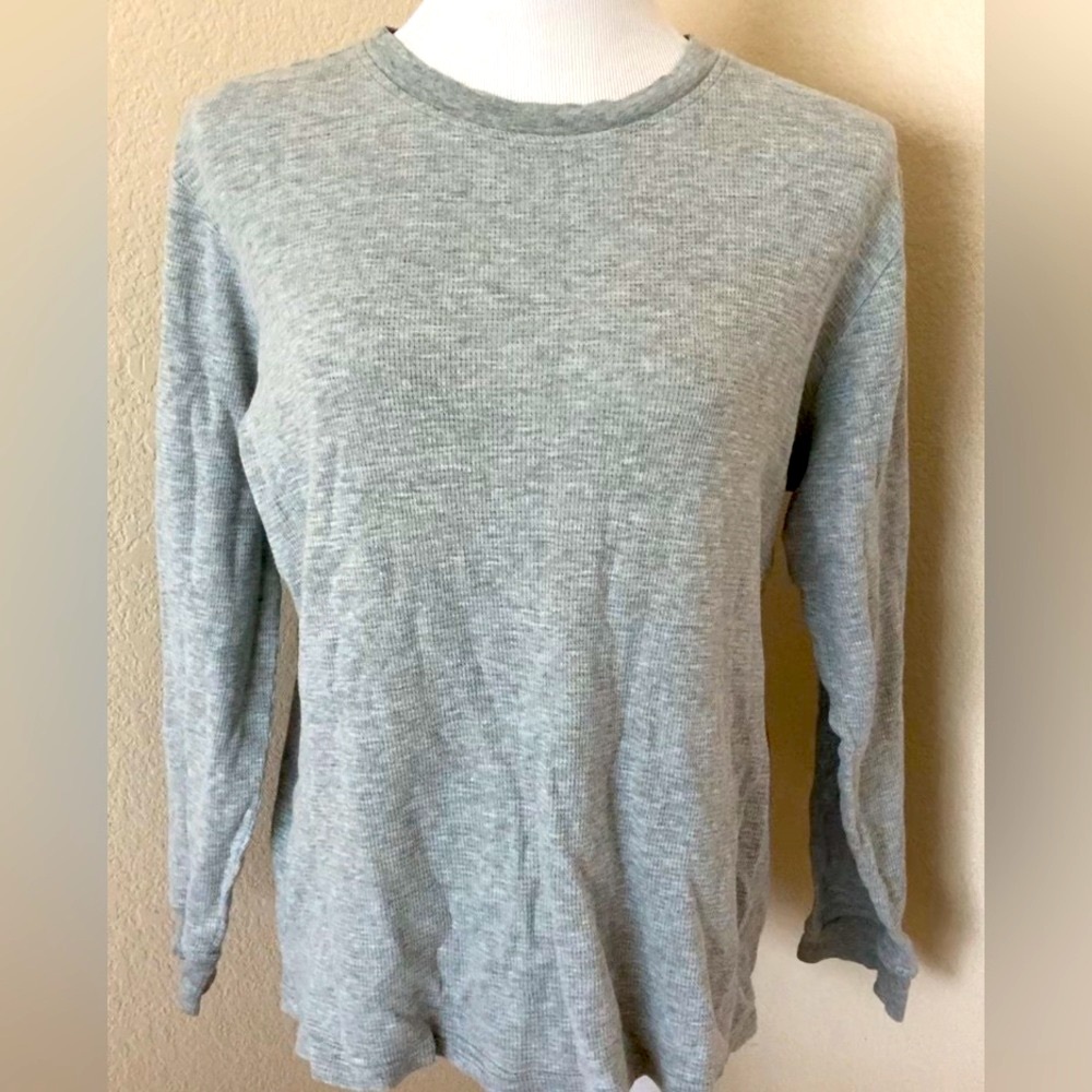 Cotton shirt long sleeves pajama top or house shirt size S mens soft knit cotton